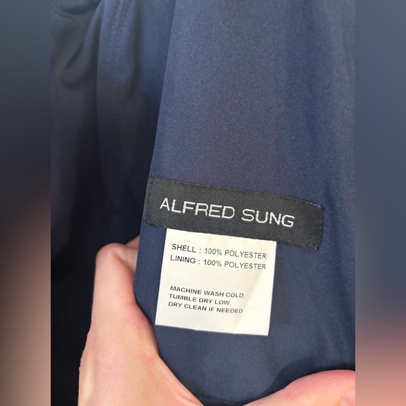 new ALFRED SUNG WINSLET · STYLE D868 · SATIN TWILL bow strap trumpet gown - Picture 7 of 7